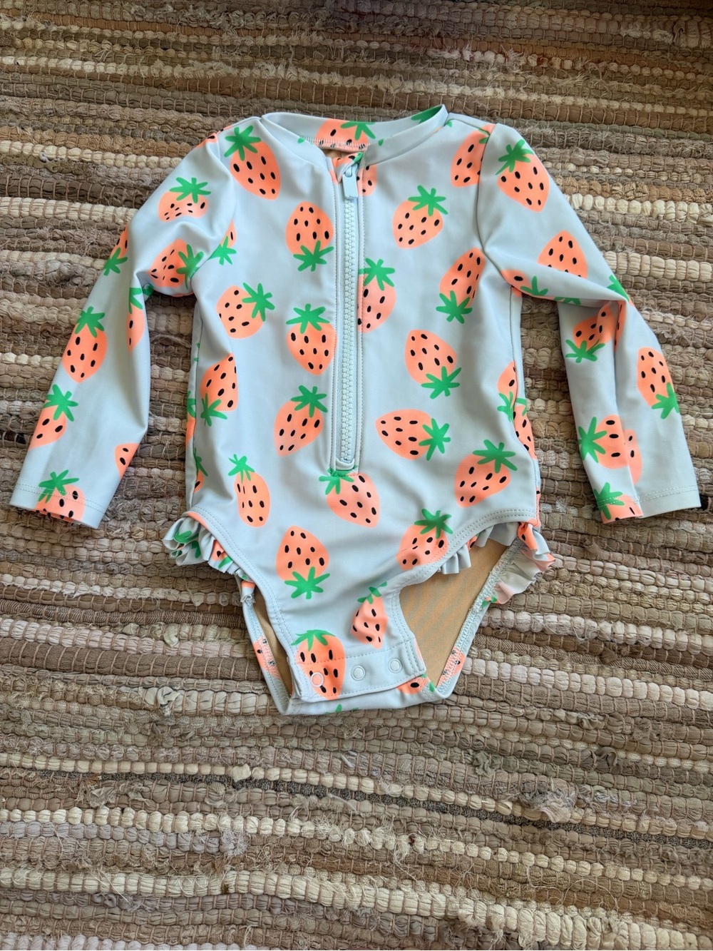 Baby Girl RashGuard Swimsuit, 6-12 mo